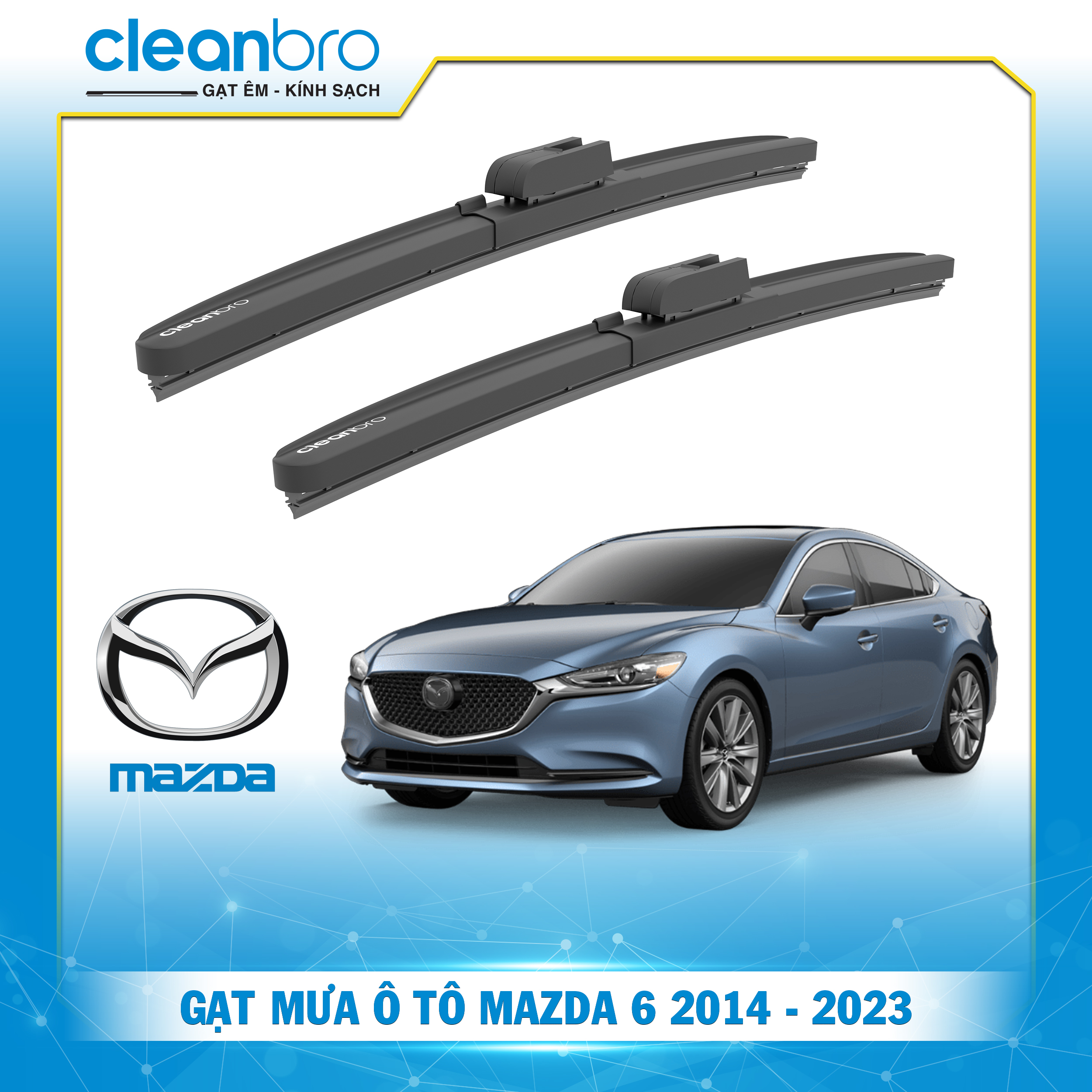 Gạt mưa ô tô hiệu ứng lá sen Mazda 6 [2014-2023+]
